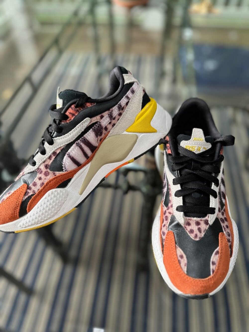 Puma RS-X3 Wildcats Shoes in Black Rust Low Top Sneaker Women's Size 9 EU40